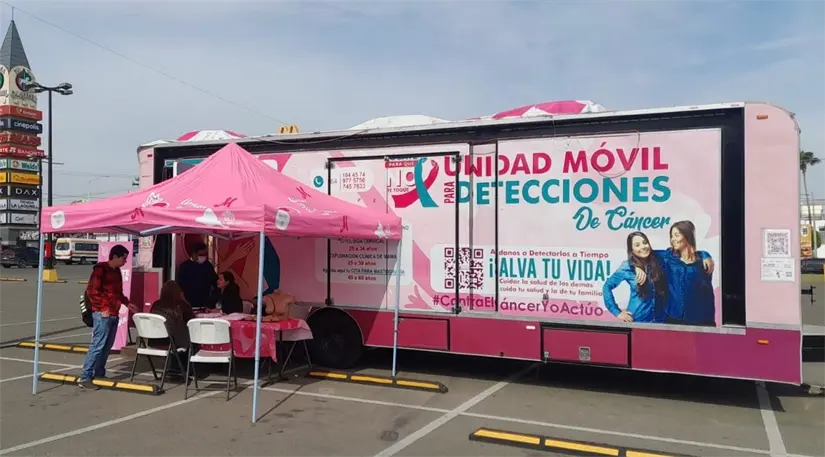 Módulos Rosas para hacerte la mastografía sin costo. Foto: Cortesía