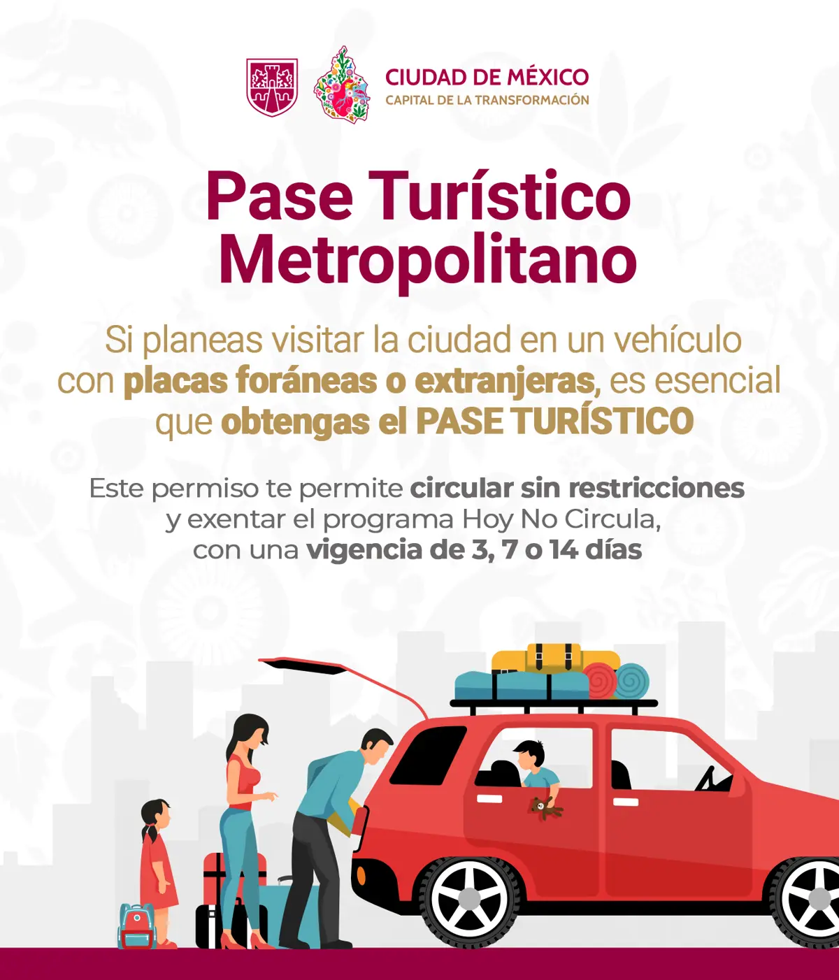 Este pase es ideal para los turistas que viajan en carro hasta la CDMX. Foto: Cortesía.