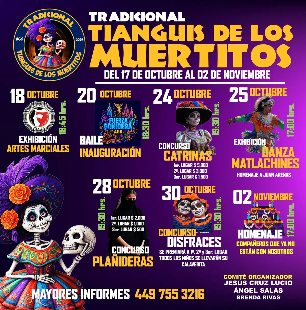 Disfruta del Tianguis de los Muertitos en Aguascalientes. Foto: cortesía.