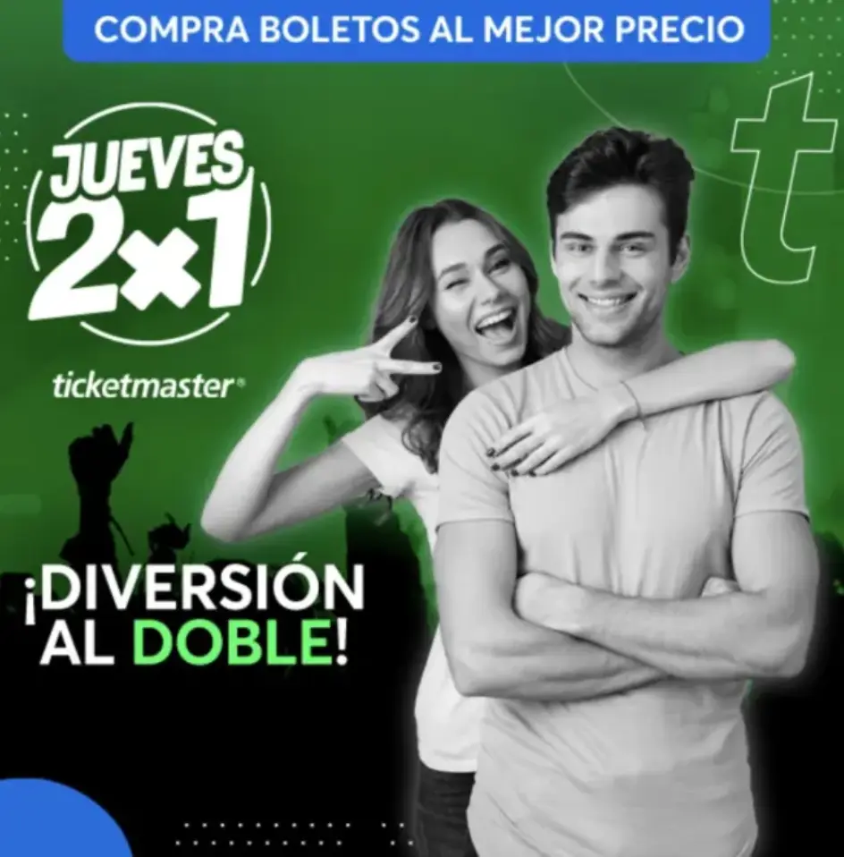Jueves 2x1 de Ticketmaster, la opción para disfrutar sin gastar de más. Foto: cortesía.