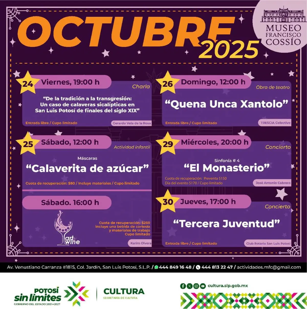 Recorrido nocturno con linterna en el Museo Francisco Cossío. Foto: Cortesía.