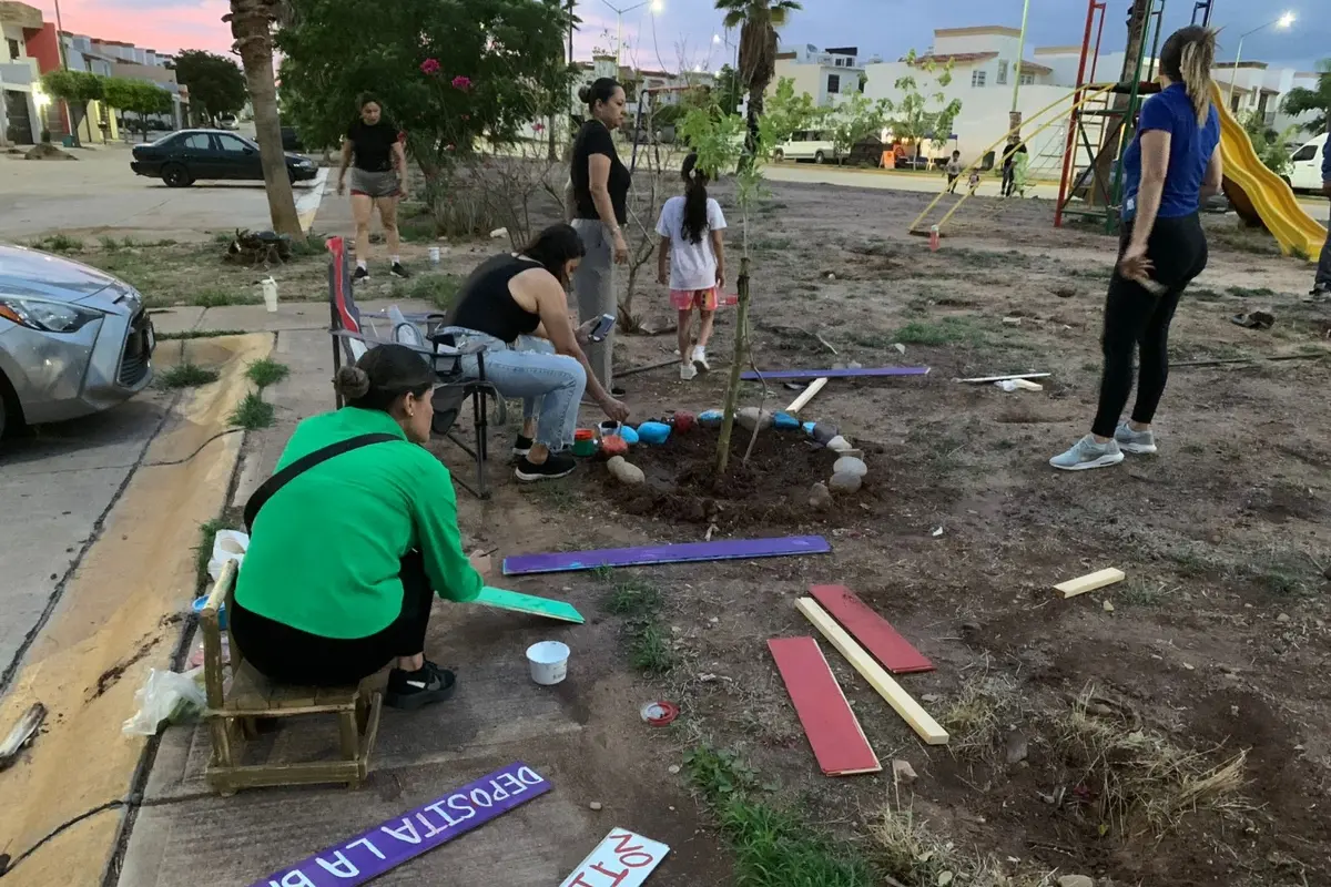 Habitantes de Portafe trabajaron juntos para sembrar árboles y embellecer su parque, creando un espacio más limpio y verde para las familias. | Imágenes de cortesía