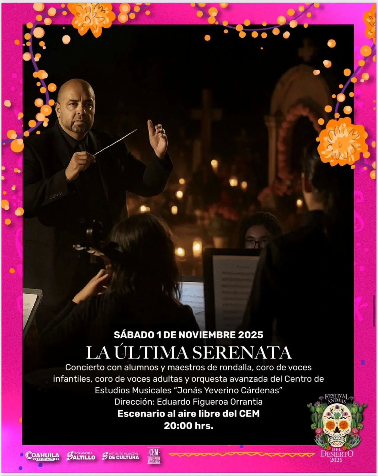 Eventos del Festival Ánimas del Desierto 2025 en Saltillo. Foto: Cortesía
