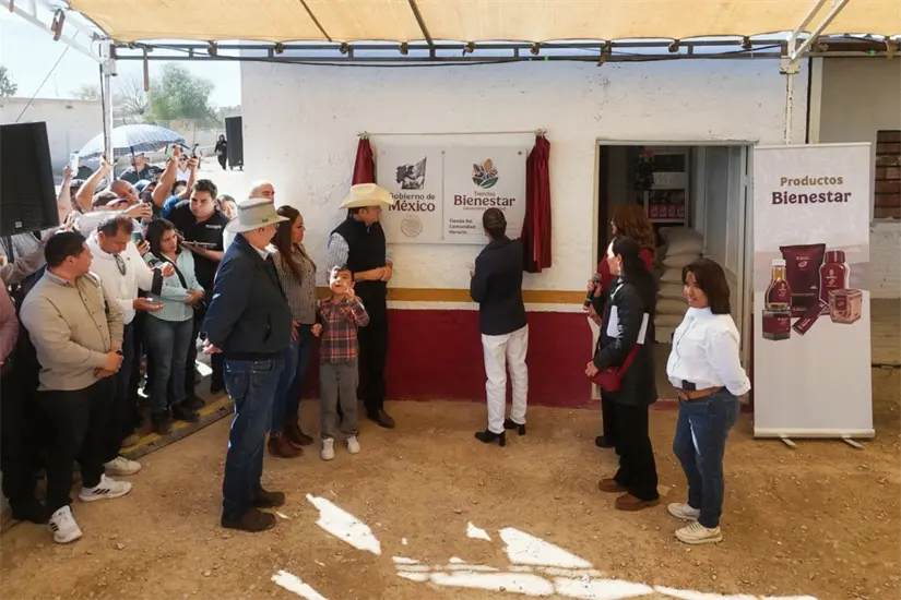 La presidenta Sheinbaum durante la inauguración de una Tienda Bienestar en Durango. Foto: Cortesía