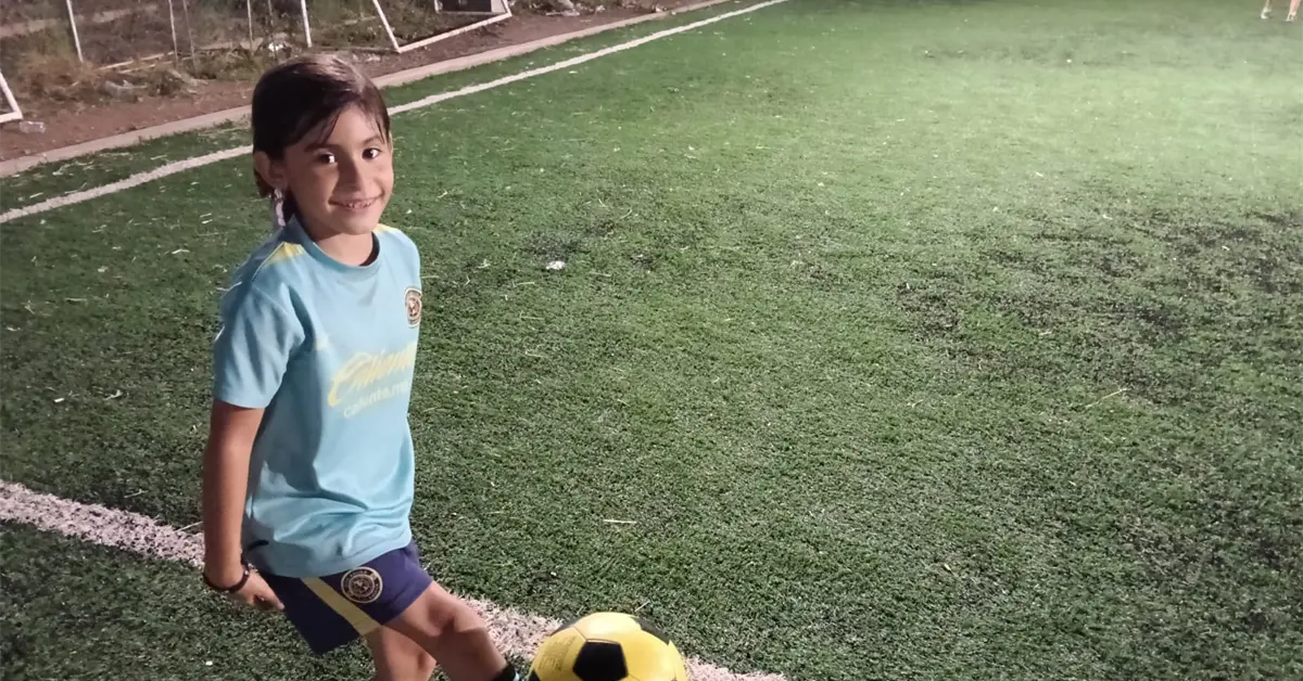 Aitana Valentina es la niña de Alturas del Sur en Culiacán que sueña con brillar en el Club América
