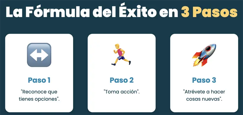 Tres pasos sencillos pero transformadores.