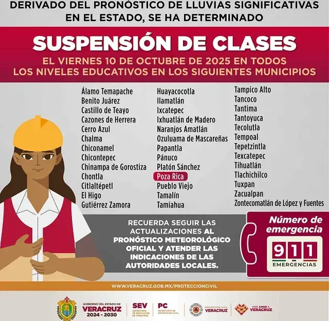 Se suspenden clases de manera oficial. Foto: Cortesía