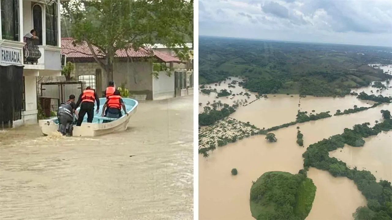 Lluvias intensas azotan la zona norte de Veracruz. Foto: X @rocionahle