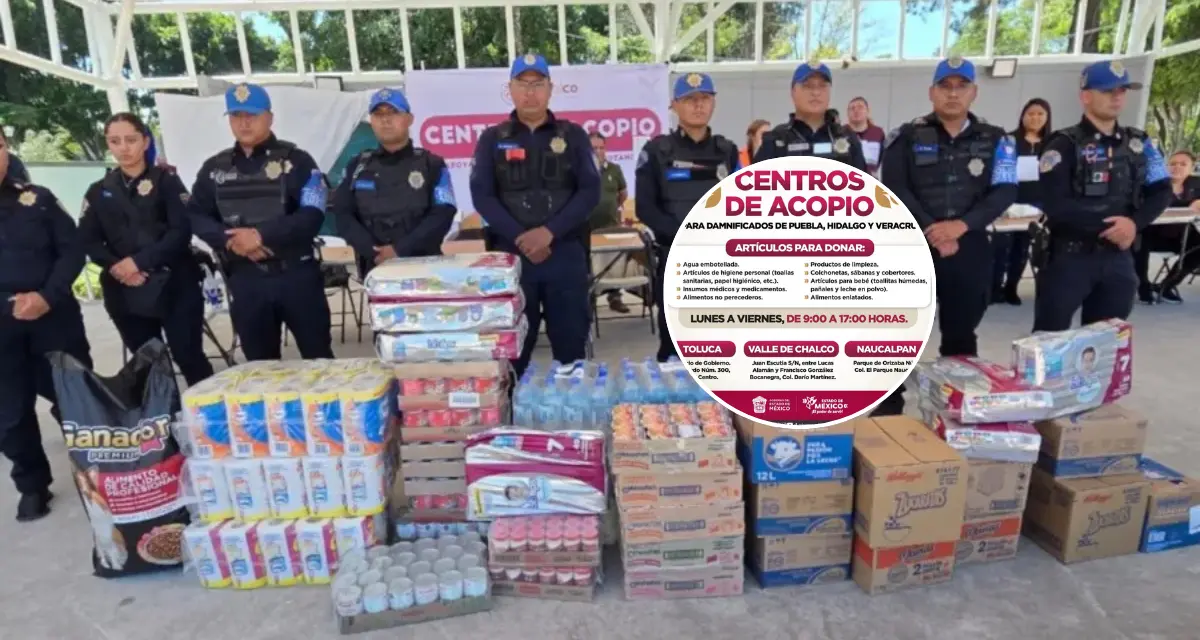 Centros de acopio en el Estado de México ante intensas lluvias en varios estados del país. Foto: Cortesía.