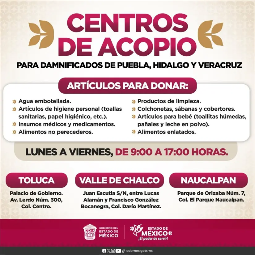 Se recomienda donar los artículos mencionados por las autoridades. Foto: Cortesía.