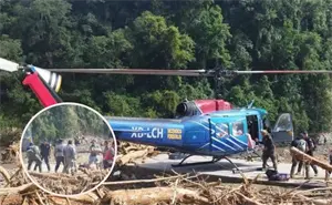 ¡Solidaridad mexicana! Familias rentan helicóptero para llevar ayuda a damnificados en Hidalgo