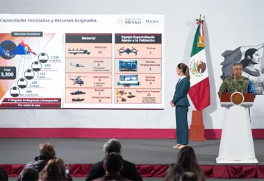 En La Mañanera, Claudia Sheinbaum reporta 64 muertos y 65 desaparecidos por lluvias en Veracruz, Puebla e Hidalgo