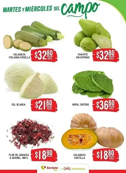 Ofertas en frutas y verduras.