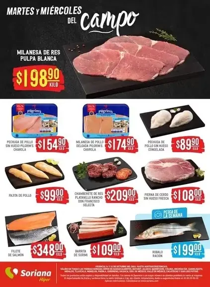 Ofertas en carnes, pollos y pescados.