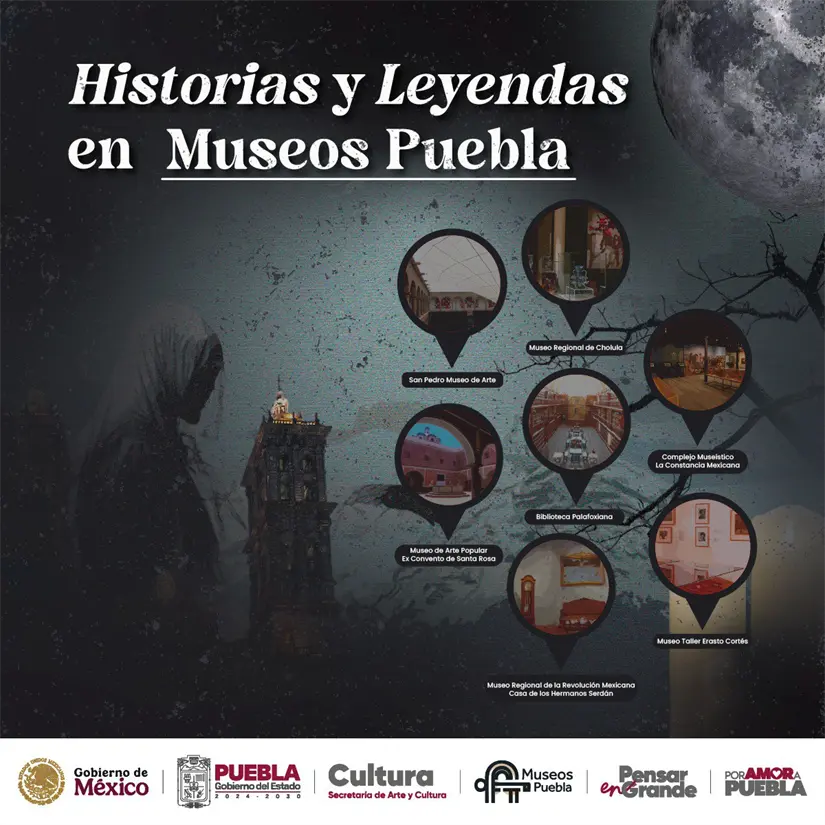Disfruta de las noches de leyendas en museos de Puebla. Foto: Cortesía.