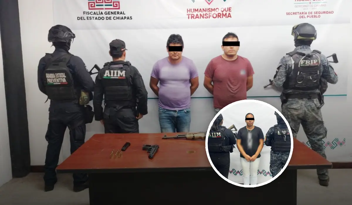 Resultados inmediatos: tres detenidos y vialidades liberadas en Chiapas.