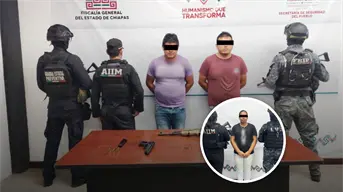 Detienen a tres personas tras cateos por bloqueos carreteros y quema de vehículos en Chiapas