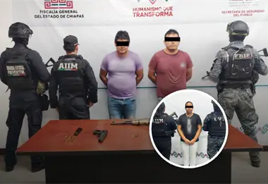 Detienen a tres personas tras cateos por bloqueos carreteros y quema de vehículos en Chiapas