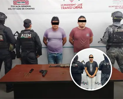 Detienen a tres personas tras cateos por bloqueos carreteros y quema de vehículos en Chiapas