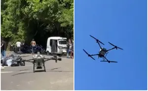 Con drones, empresa de Puebla lleva despensas a comunidad afectada por lluvias en Veracruz