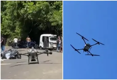 Con drones, empresa de Puebla lleva despensas a comunidad afectada por lluvias en Veracruz