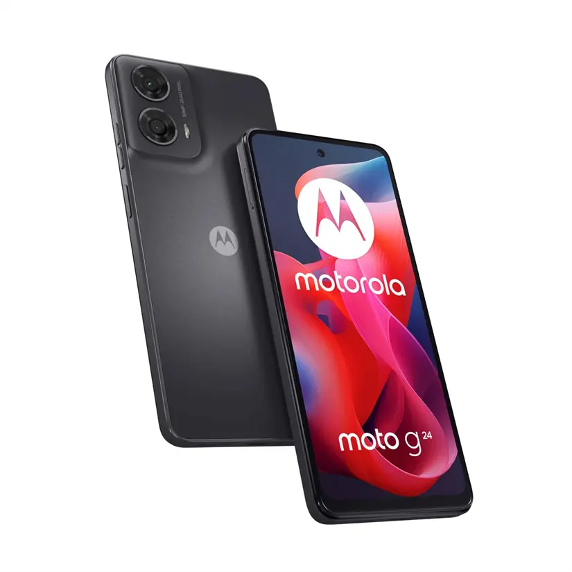Motorola Moto G24 con cámara frontal de 8 megapíxeles. Foto: Cortesía