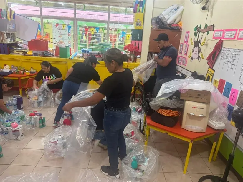 Algunas escuelas quedaron dañadas tras las fuertes lluvias en San Luis Potosí.