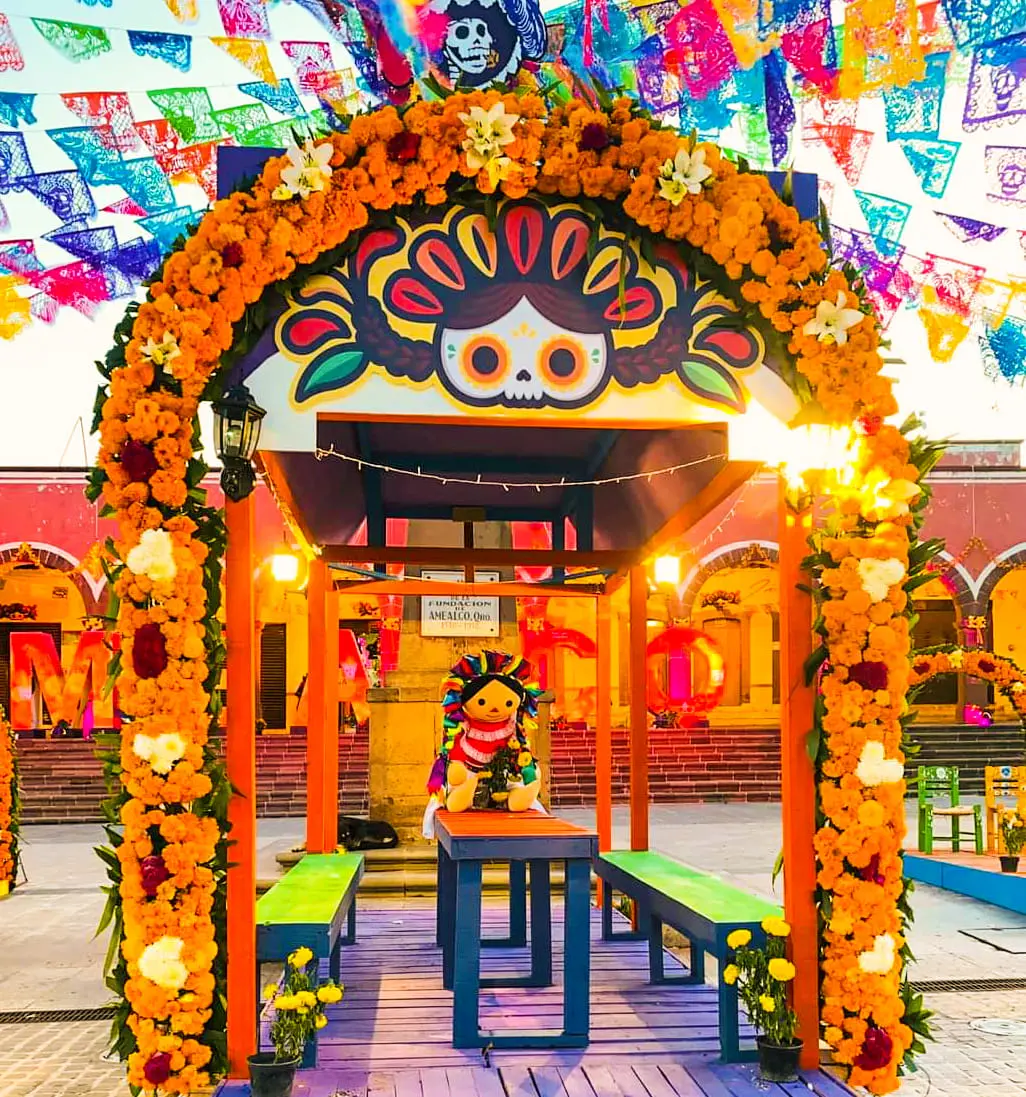 Así se vive el Día de Muertos en el Pueblo Mágico de Amealco. Foto: Cortesía.