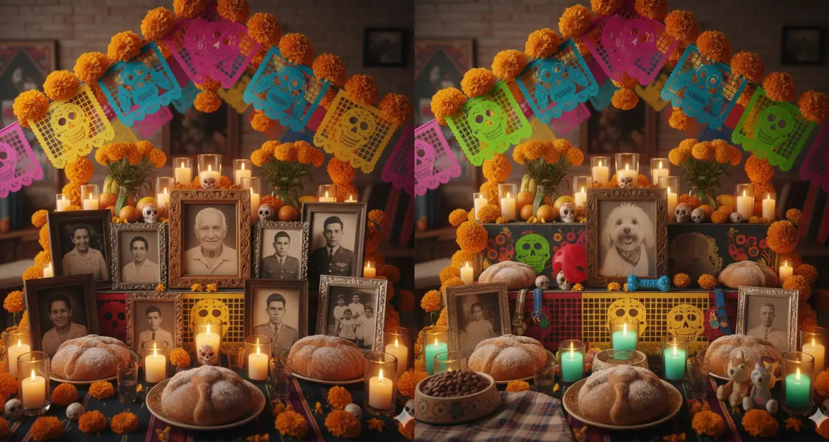 Transforma tu altar de Día de Muertos en digital con IA. Foto: Cortesía.