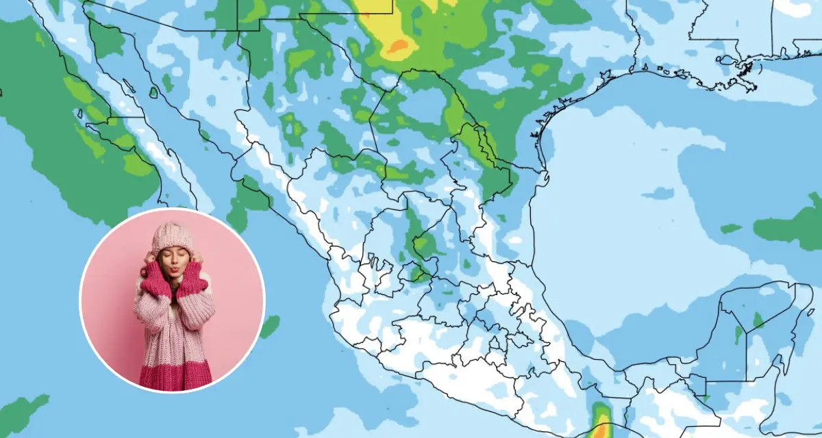Estos son los estados que se verán afectados por la llegada del frente frio numero 7. Foto: Cortesía.