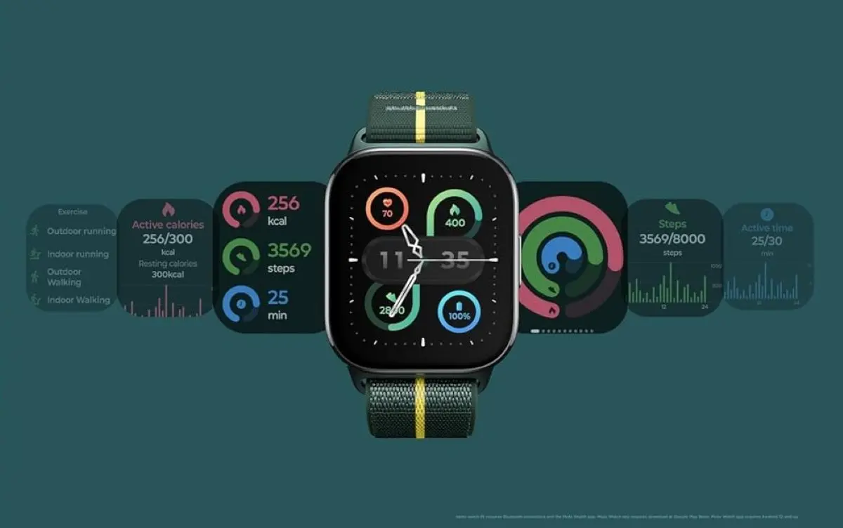 Moto Watch Fit con pantalla de 1,9 pulgadas. Foto: Cortesía