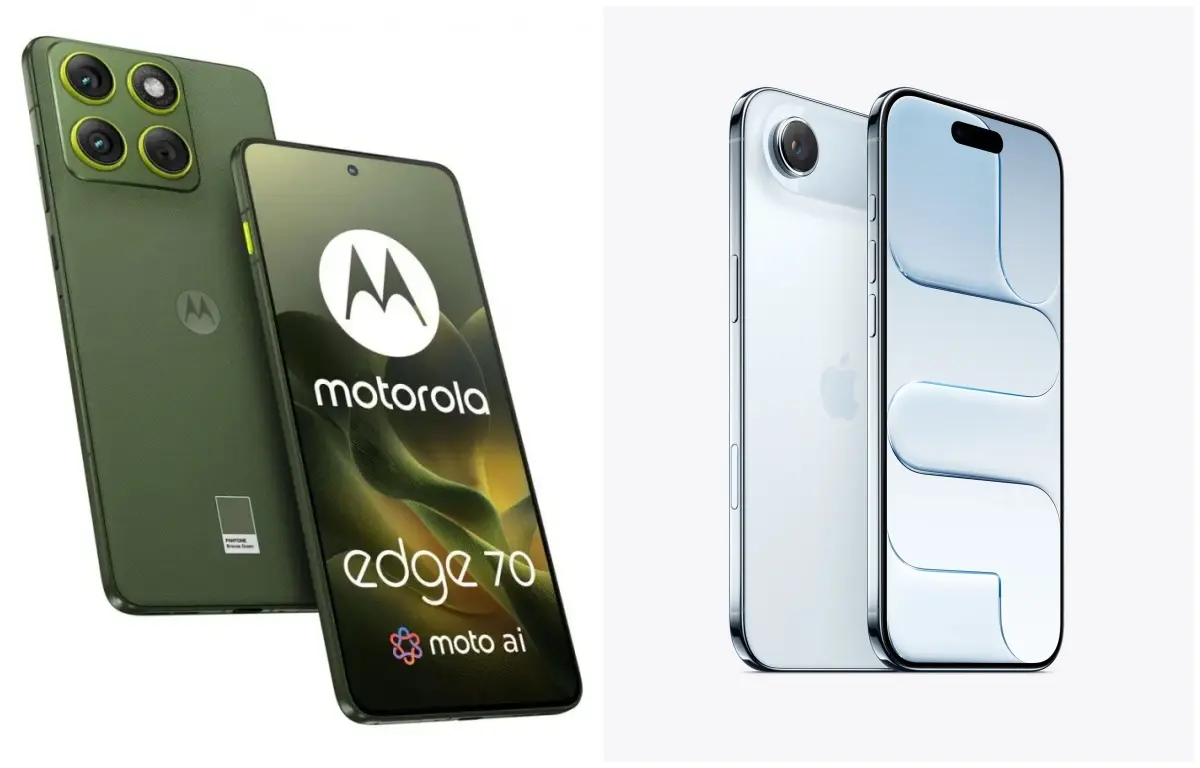 El Edge 70 y el iPhone Air compiten por su diseño ultradelgado.