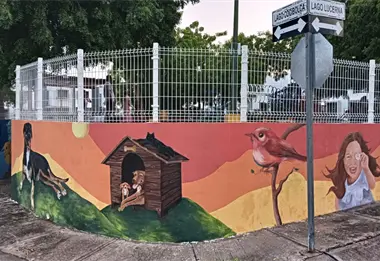 Mural en Parque Tanganica: combinan arte, naturaleza y comunidad en Zona Dorada, Culiacán