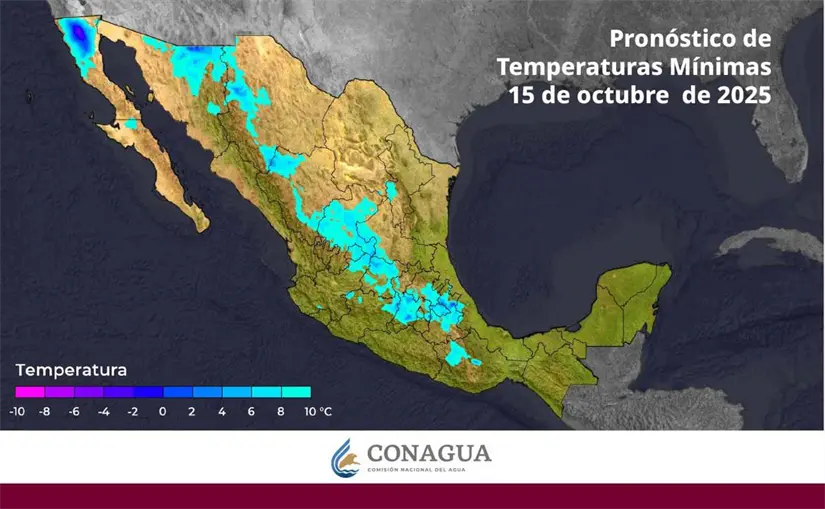 Pronóstico del clima en México por el frente frío 7. Foto: Cortesía.