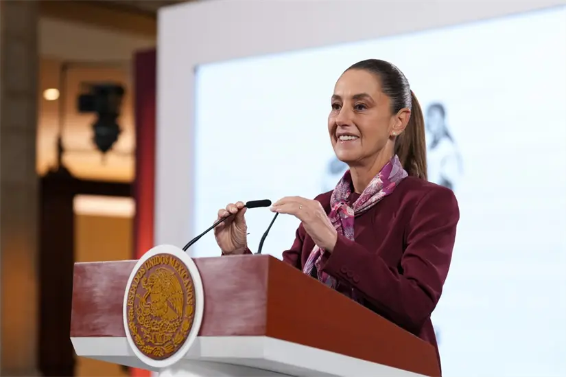 Claudia Sheinbaum en La Mañanera de este jueves.