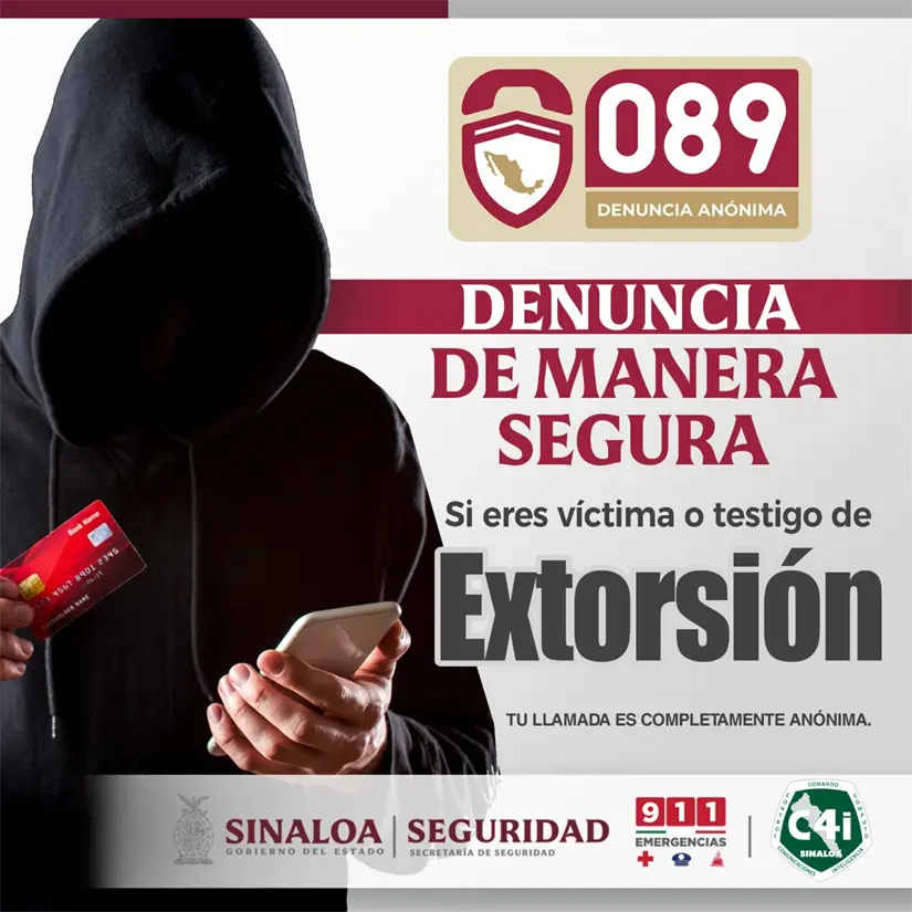 089 la manera correcta de denunciar una extorsión.