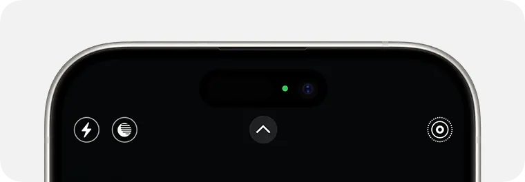 El punto verde en el iPhone indica el uso activo de la cámara. Foto: Cortesía.