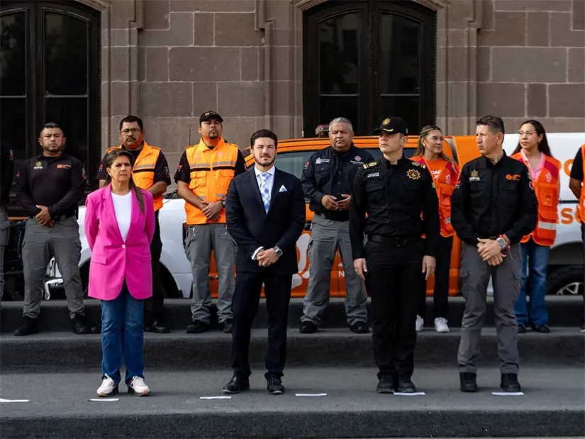 Aspectos del evento para dar el banderazo de salida de los apoyos. Foto: Cortesía