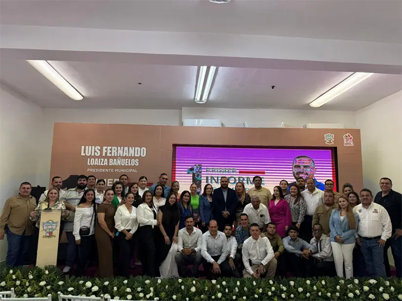Primer informe de gobierno, el alcalde de San Ignacio, Luis Fernando Loaiza. Yolanda Tenorio