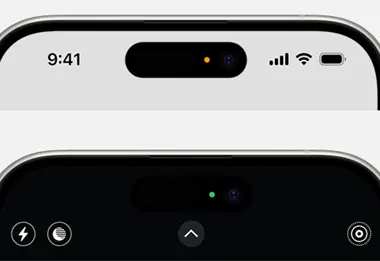 ¿Qué significa el punto naranja o verde que sale en la pantalla del iPhone?