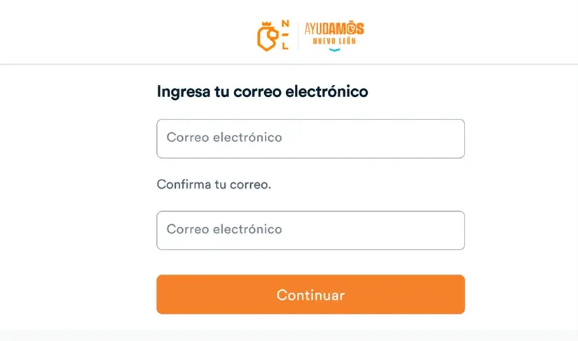 Pasos para el pre-registro para Ayudamos a las Mujeres en Nuevo León. Foto: Captura de pantalla