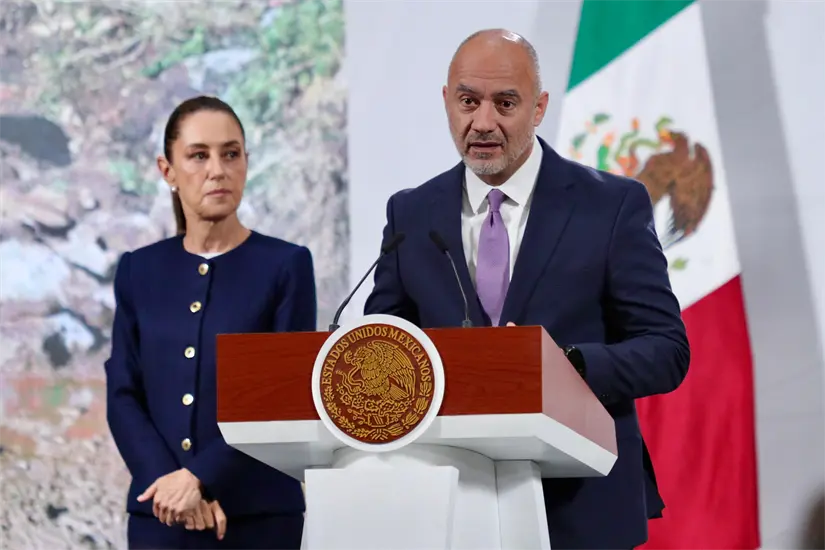 Esteva Medina explicó los avances en la conferencia matutina. Foto: Gob. de México