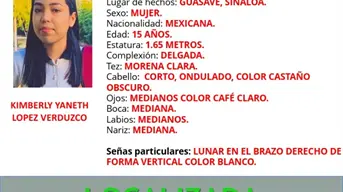 Kimberly Yaneth, reportada como desaparecida en Guasave, ha sido localizada, sana y salva