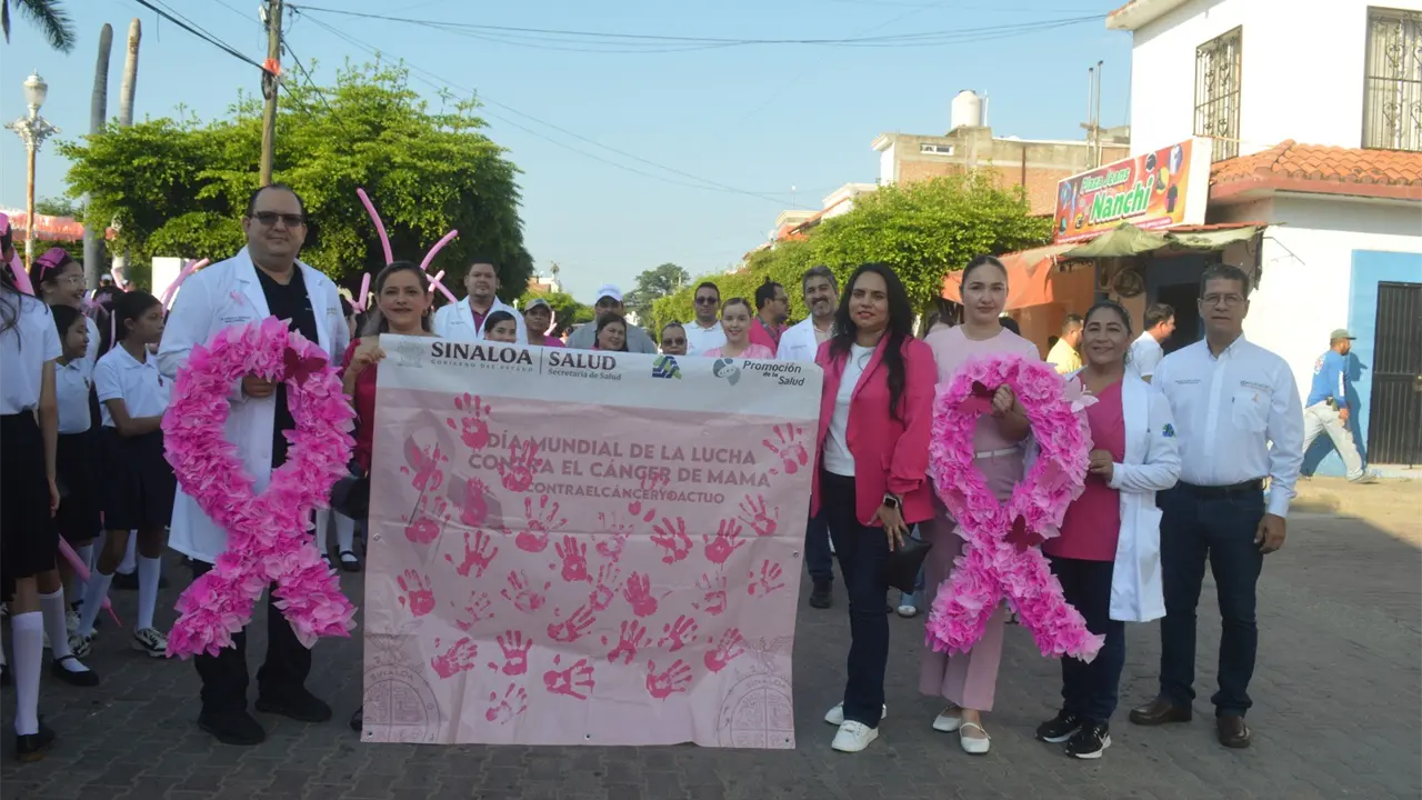 Octubre Rosa: ciudadanía y autoridades se unen en marcha por la salud de las mujeres.