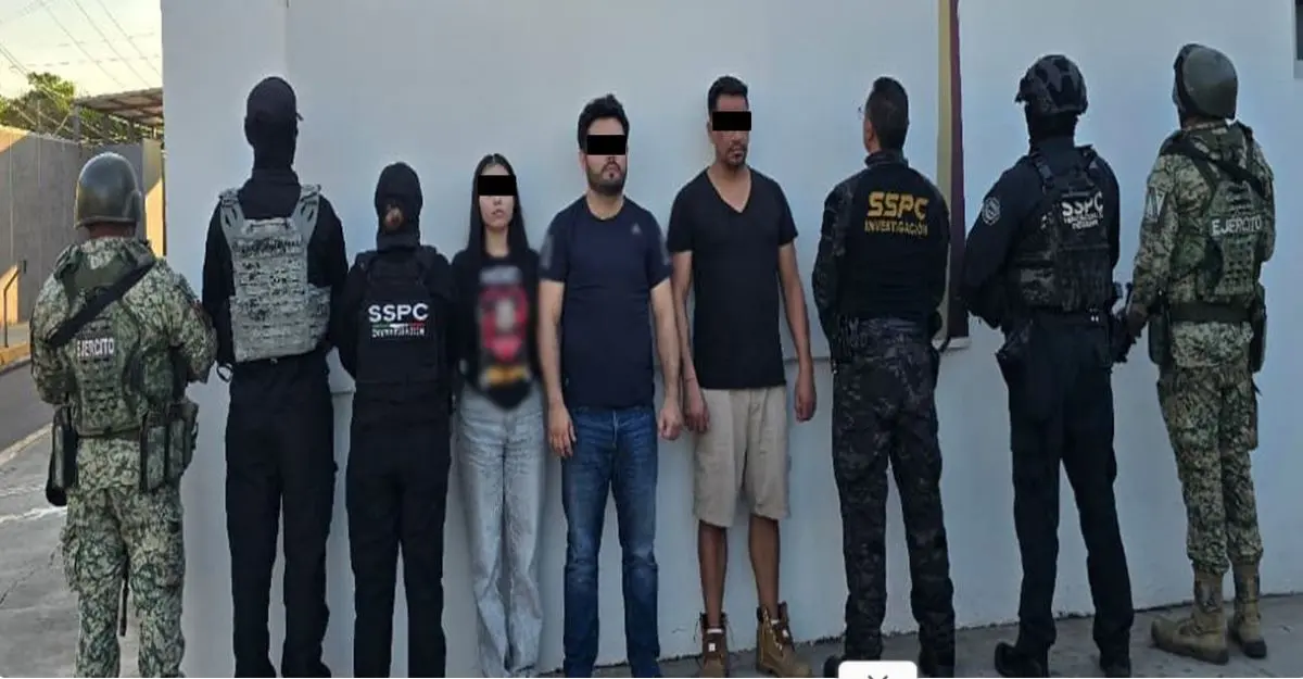 Capturan a 3 personas en Culiacán, acusadas de secuestro. Foto: Cortesía