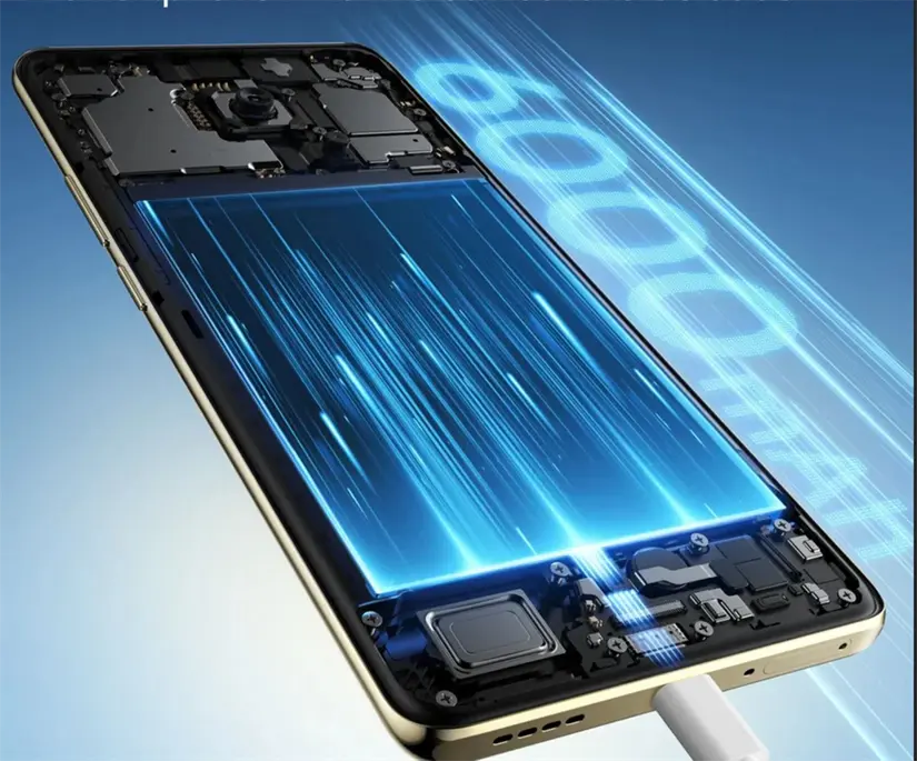 Realme 14 Pro+ con batería de 6,000 mAh. Foto: Cortesía