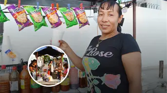 Rosa Elena conquista paladares en la Renato Vega Amador en Culiacán con sus sabrosos esquites y elotes