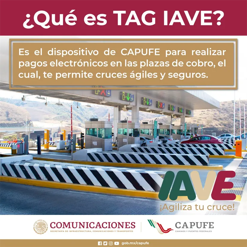 TAG IAVE permite agilizar el cruce en casetas de peaje. Imagen: Capufe