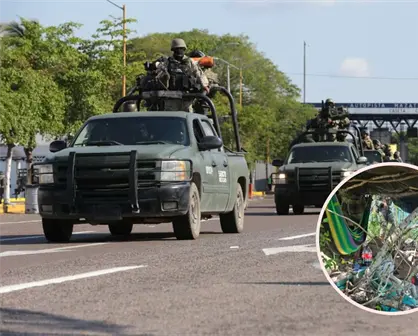 Destruyen campamento clandestino del crimen organizado en Tepuche, Culiacán
