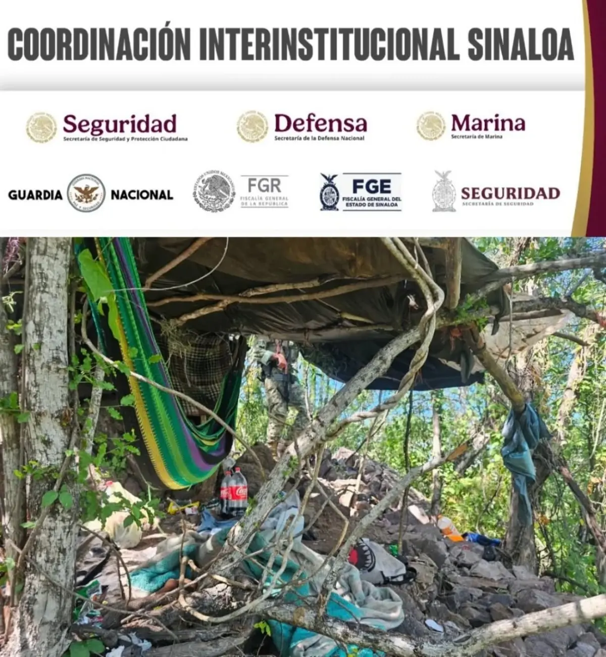 El campamento se encontraba en el poblado de Tecolote, en Tepuche. Foto: SSPE